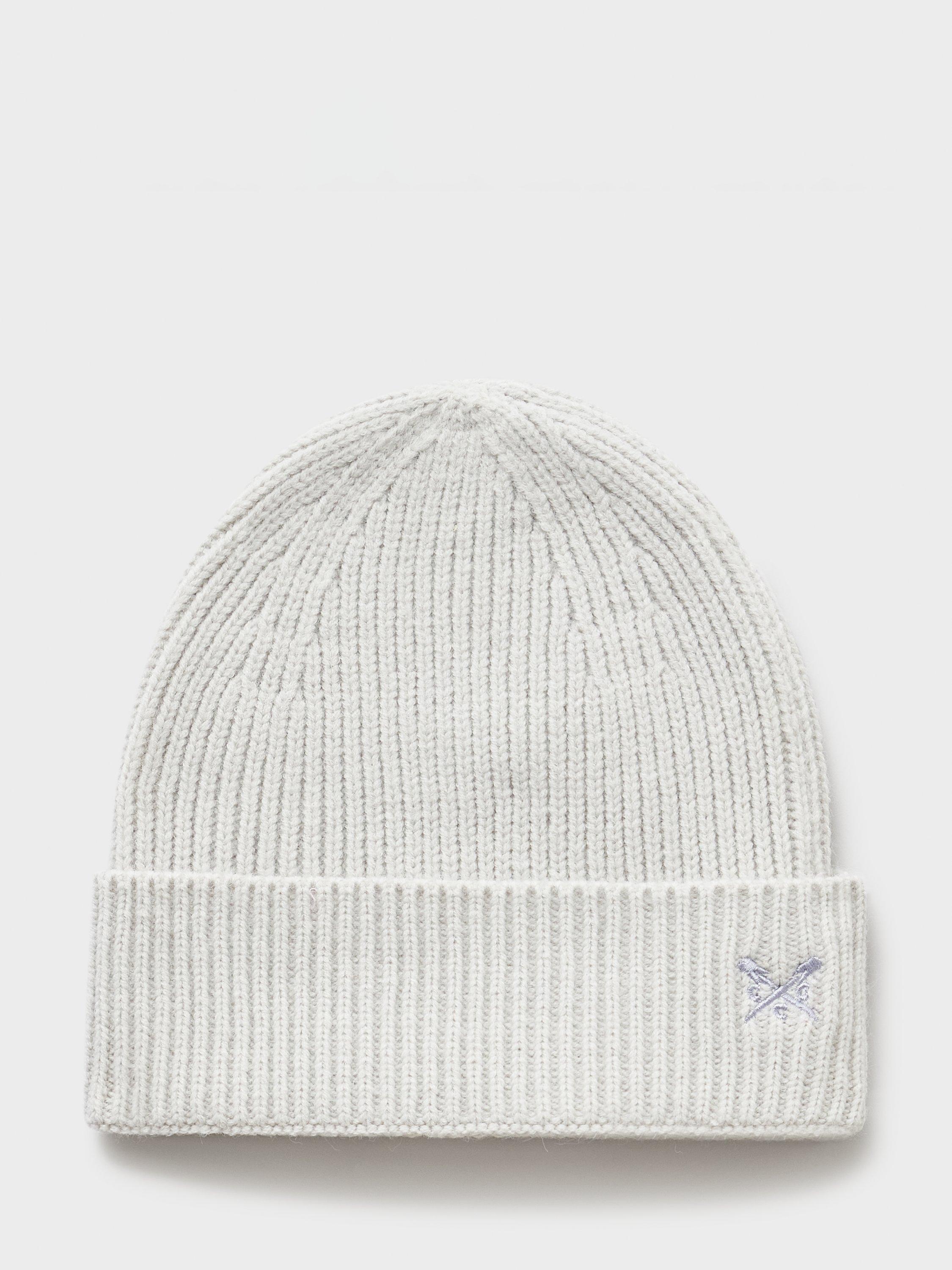 Product image 1 of 2, which shows Crew Clothing Knitted Beanie Hat, Winter White, One Size