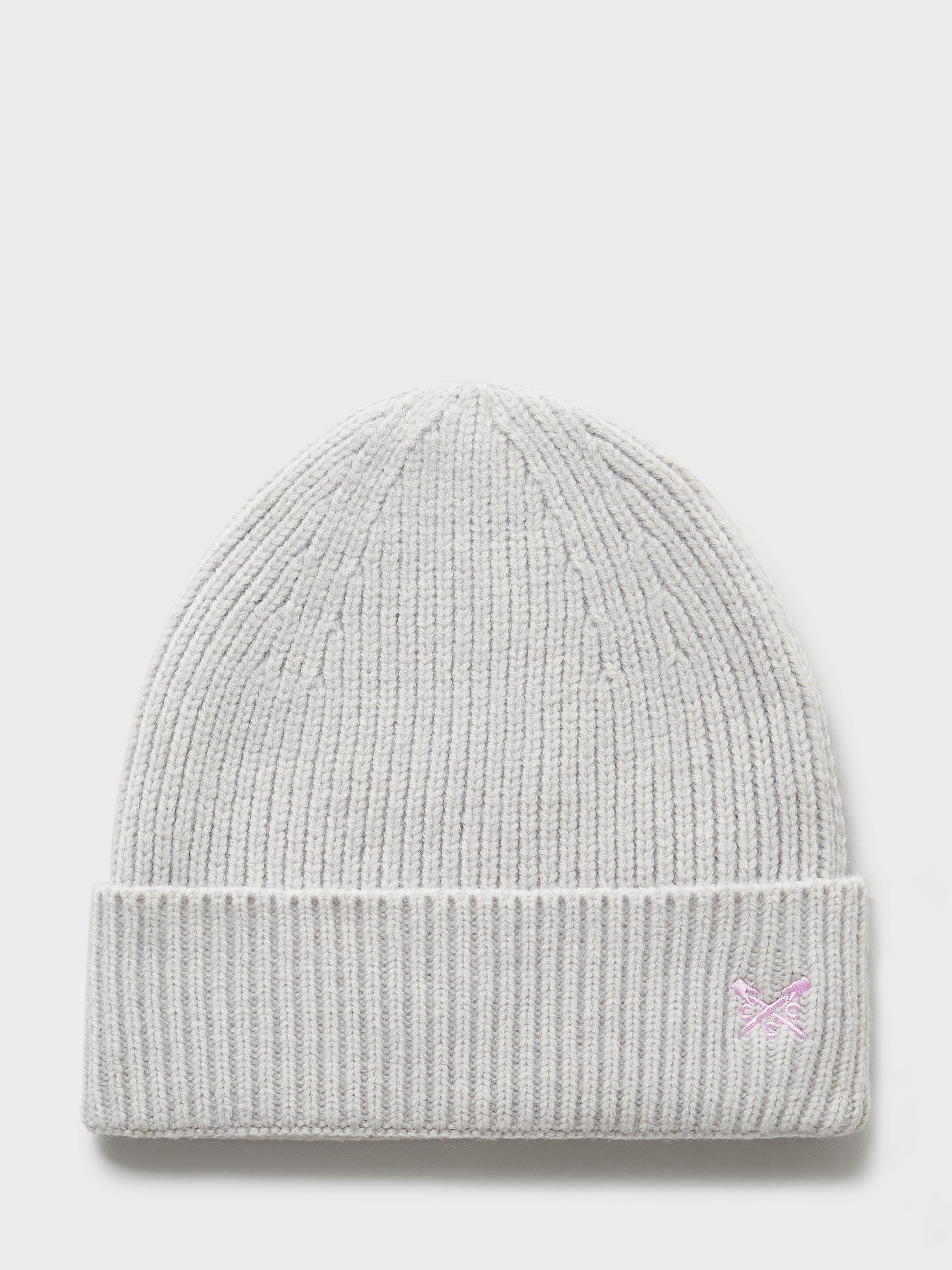 Product image 1 of 2, which shows Crew Clothing Knitted Beanie Hat, Charcoal Grey, One Size