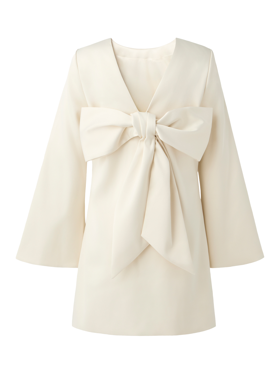 Product image 4 of 4, which shows Malina Elna Bow Mini Dress, Vanilla, 8