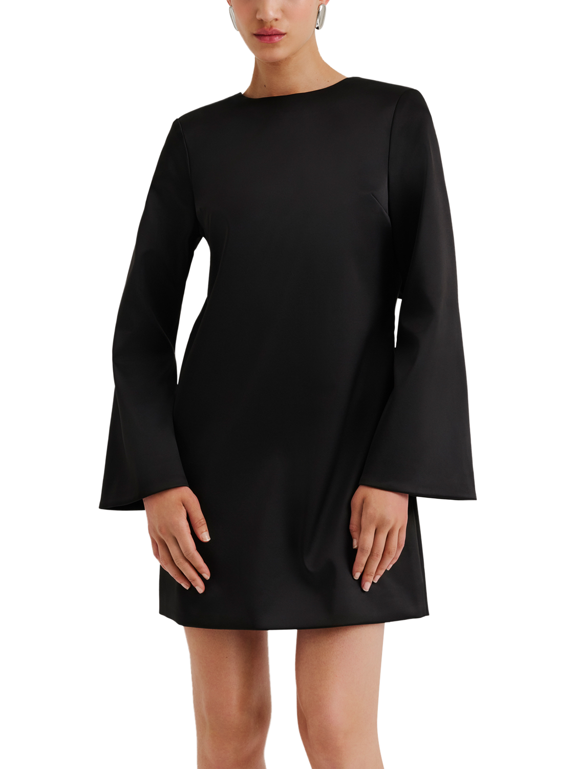 Product image 1 of 5, which shows Malina Elna Bow Mini Dress, Black, 8