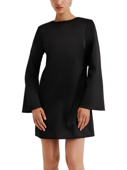 Malina Elna Bow Mini Dress, Black