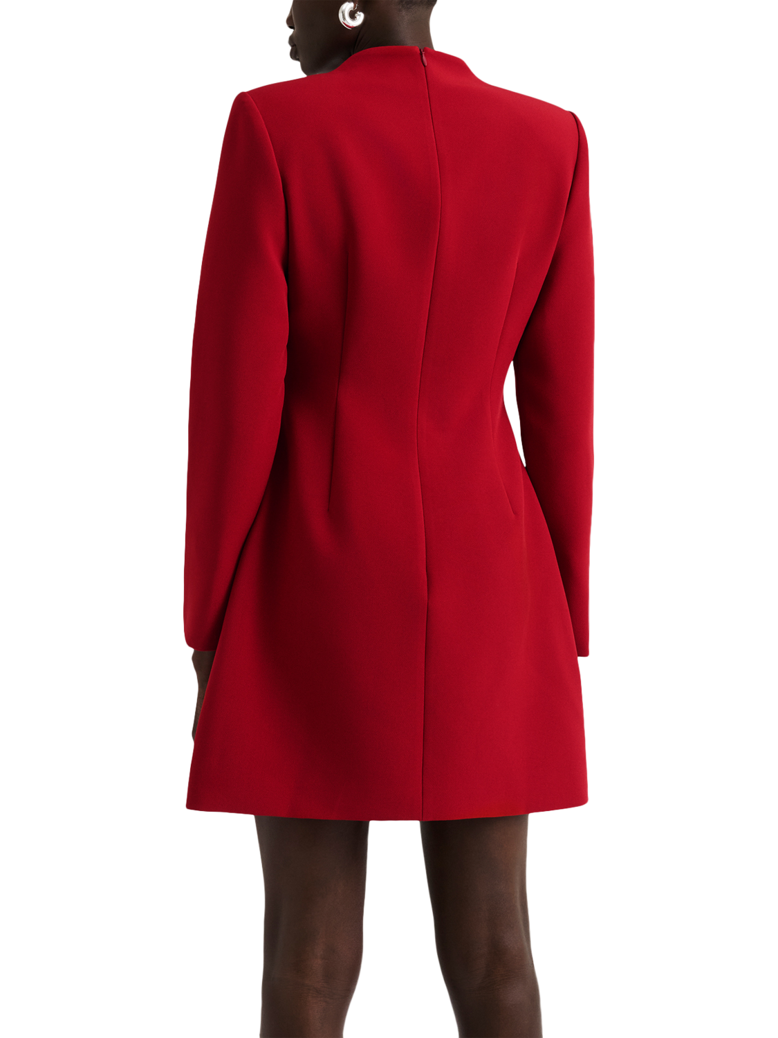 Product image 2 of 5, which shows Malina Leanna Tailored Mini Dress, Deep Red, 8