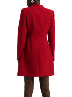 Malina Leanna Tailored Mini Dress, Deep Red - view 2, Deep Red