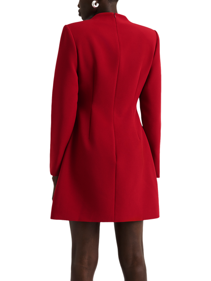 Malina Leanna Tailored Mini Dress, Deep Red - view 2, Deep Red