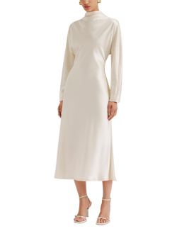 Malina Zora Midi Dress, Vanilla, Vanilla
