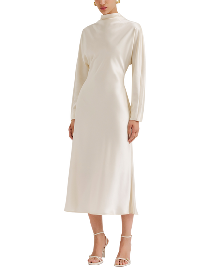 Malina Zora Midi Dress, Vanilla, Vanilla