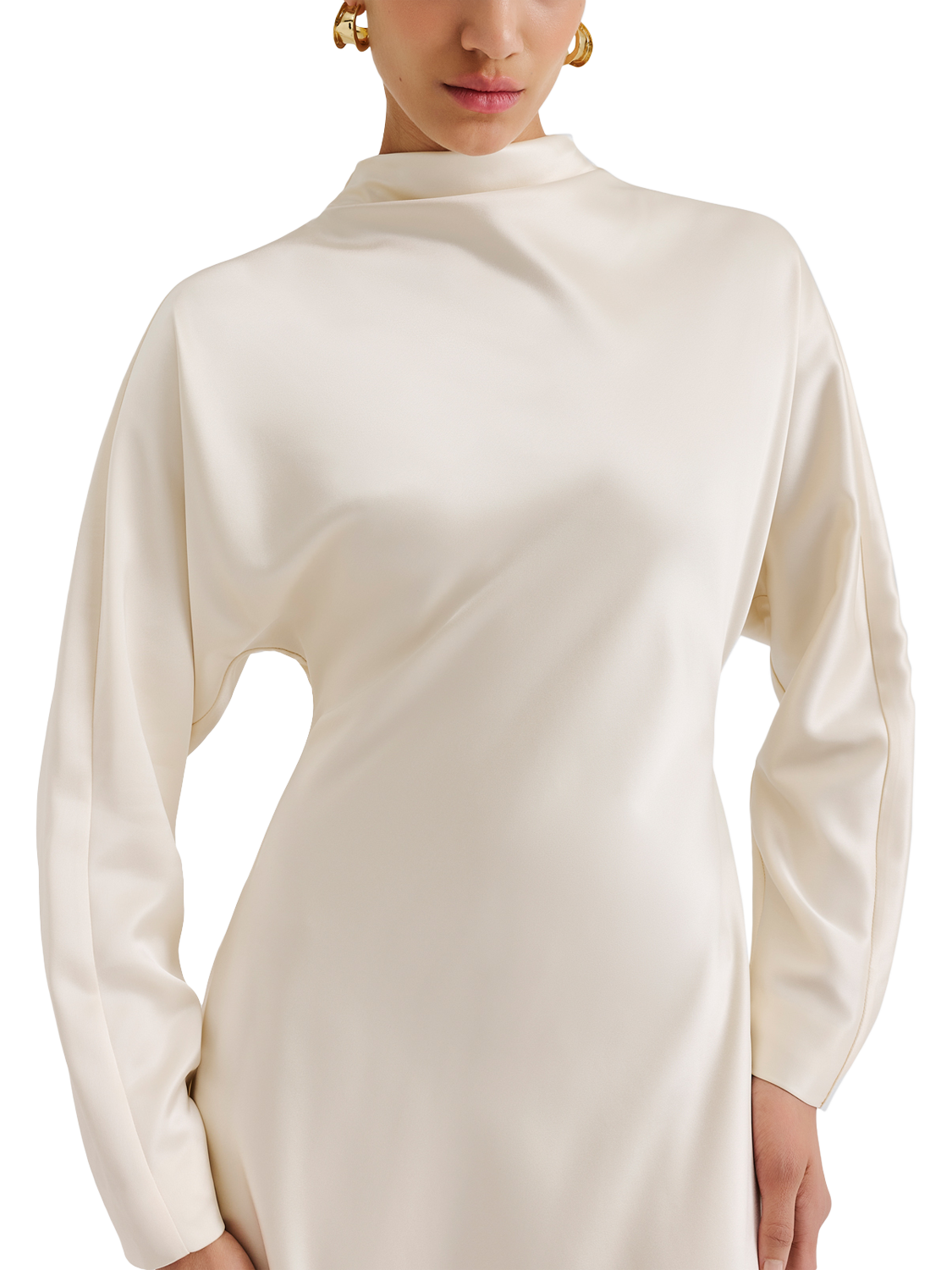 Product image 4 of 5, which shows Malina Zora Midi Dress, Vanilla, 8