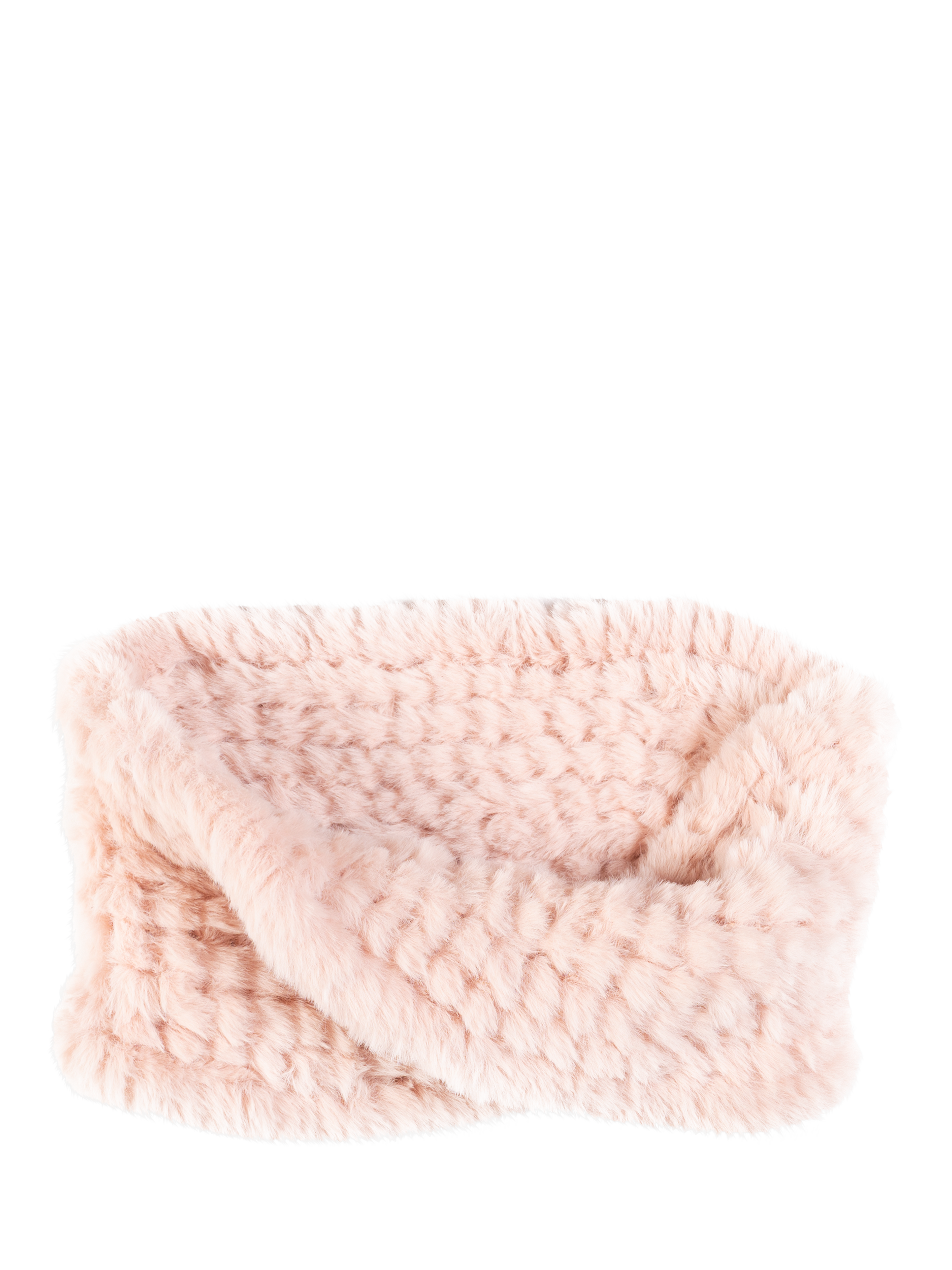Product image 1 of 4, which shows chesca Faux Fur Snood, Soft Pink, One Size