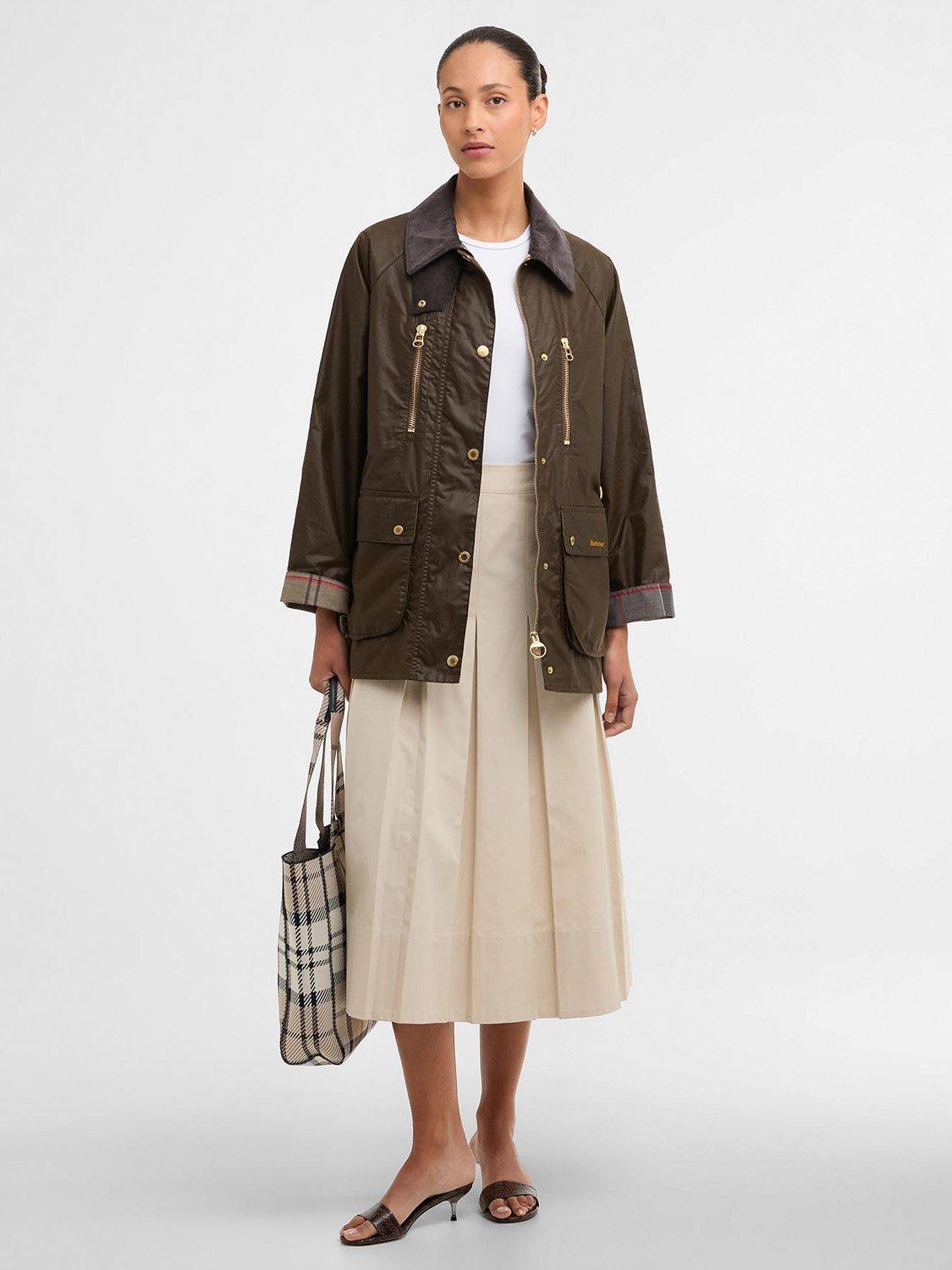 Product image 3 of 7, which shows Barbour Argill Wax Jacket, Dark Green, 8