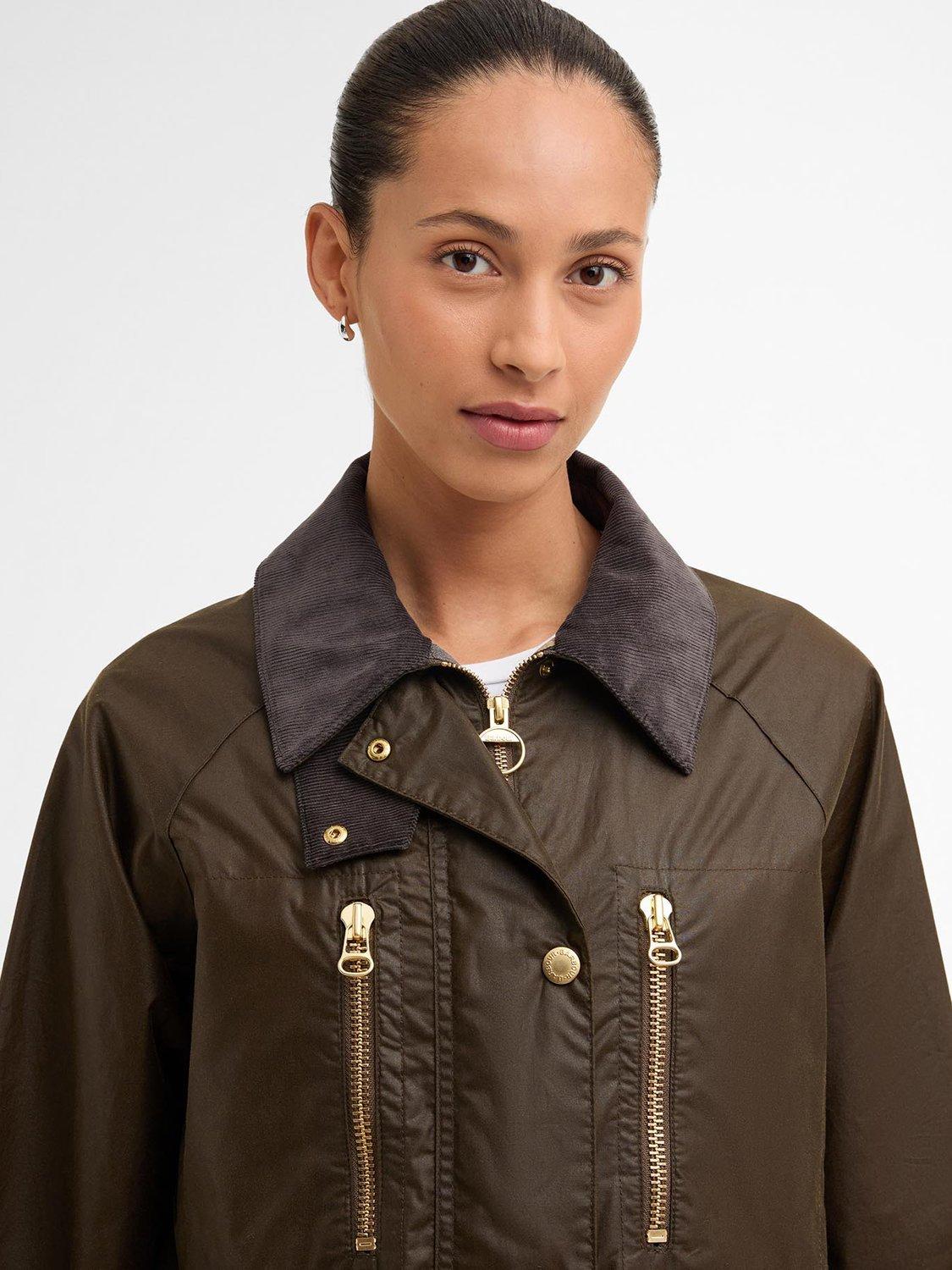 Product image 5 of 7, which shows Barbour Argill Wax Jacket, Dark Green, 8