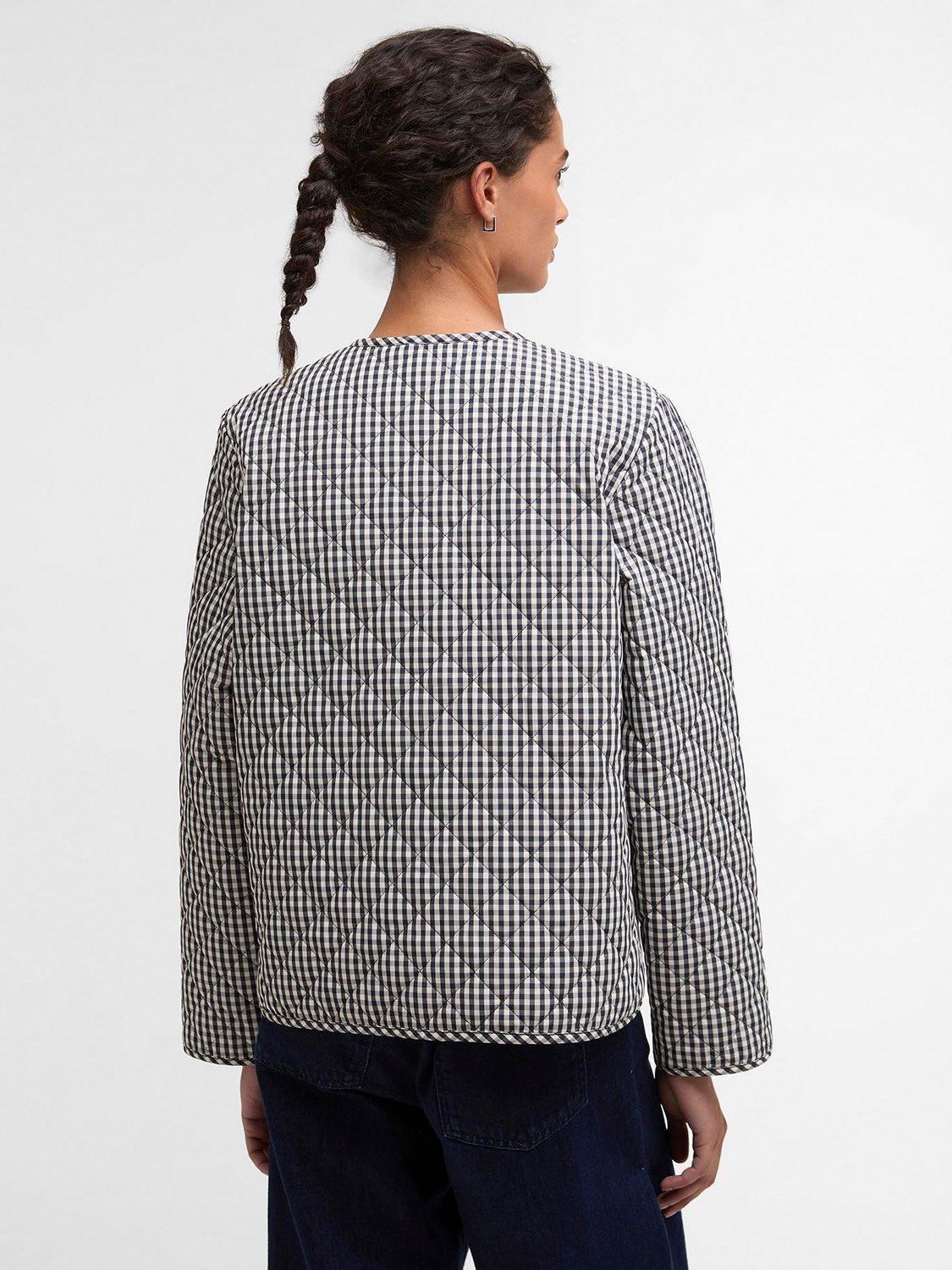 Product image 2 of 6, which shows Barbour Cashel Gingham Quilted Jacket, Multi, 6