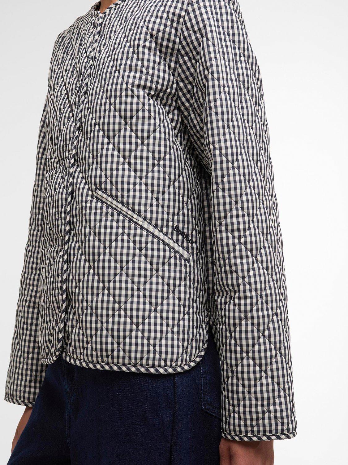 Product image 6 of 6, which shows Barbour Cashel Gingham Quilted Jacket, Multi, 6
