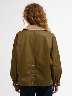 Barbour Launton Waxed Jacket, Brown Multi - view 2, Brown Multi
