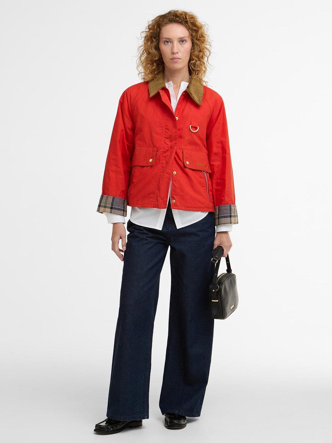 Product image 3 of 6, which shows Barbour Mackworth Casual Jacket, Vermillion/Dress, 8