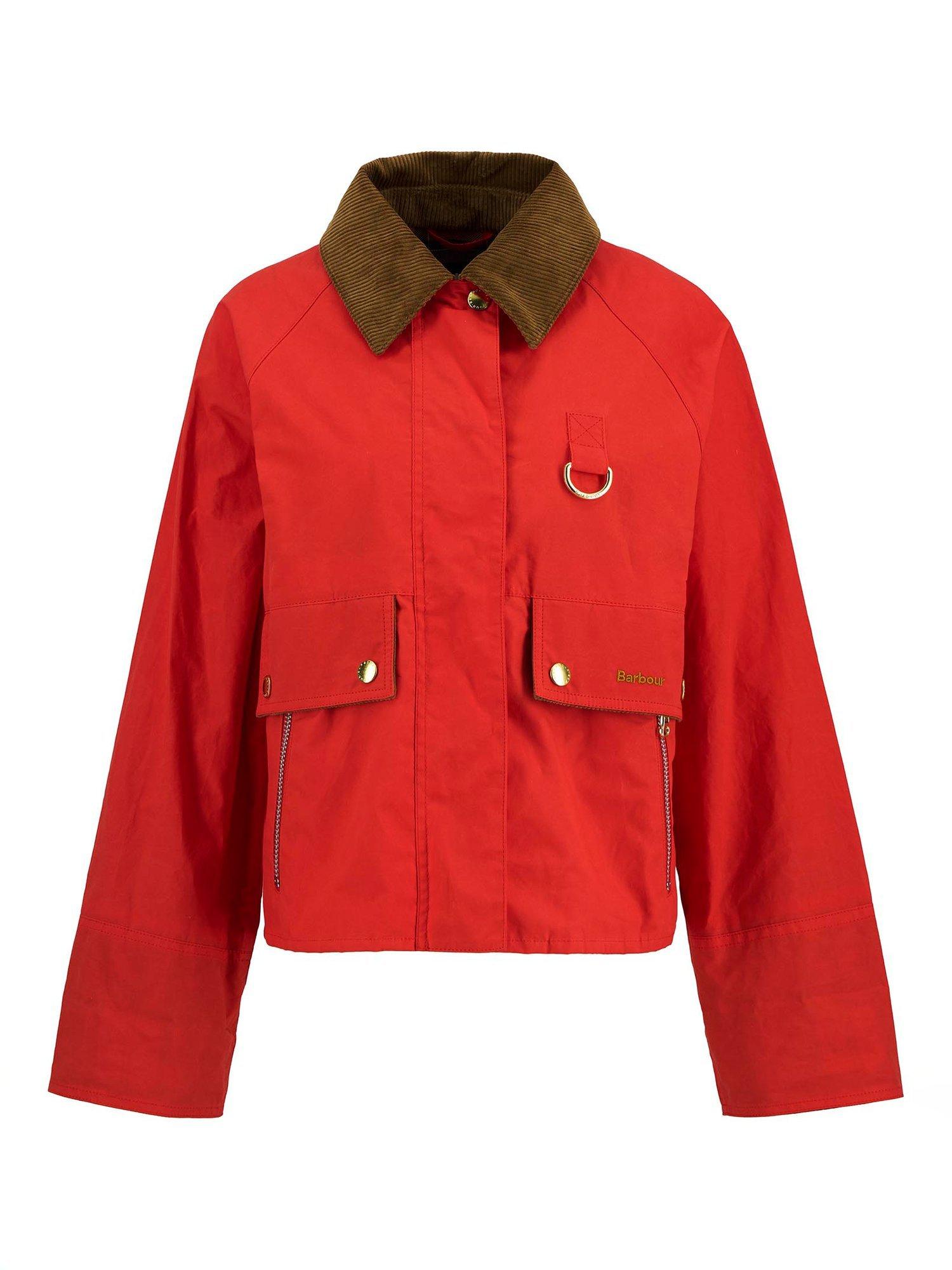 Product image 4 of 6, which shows Barbour Mackworth Casual Jacket, Vermillion/Dress, 8