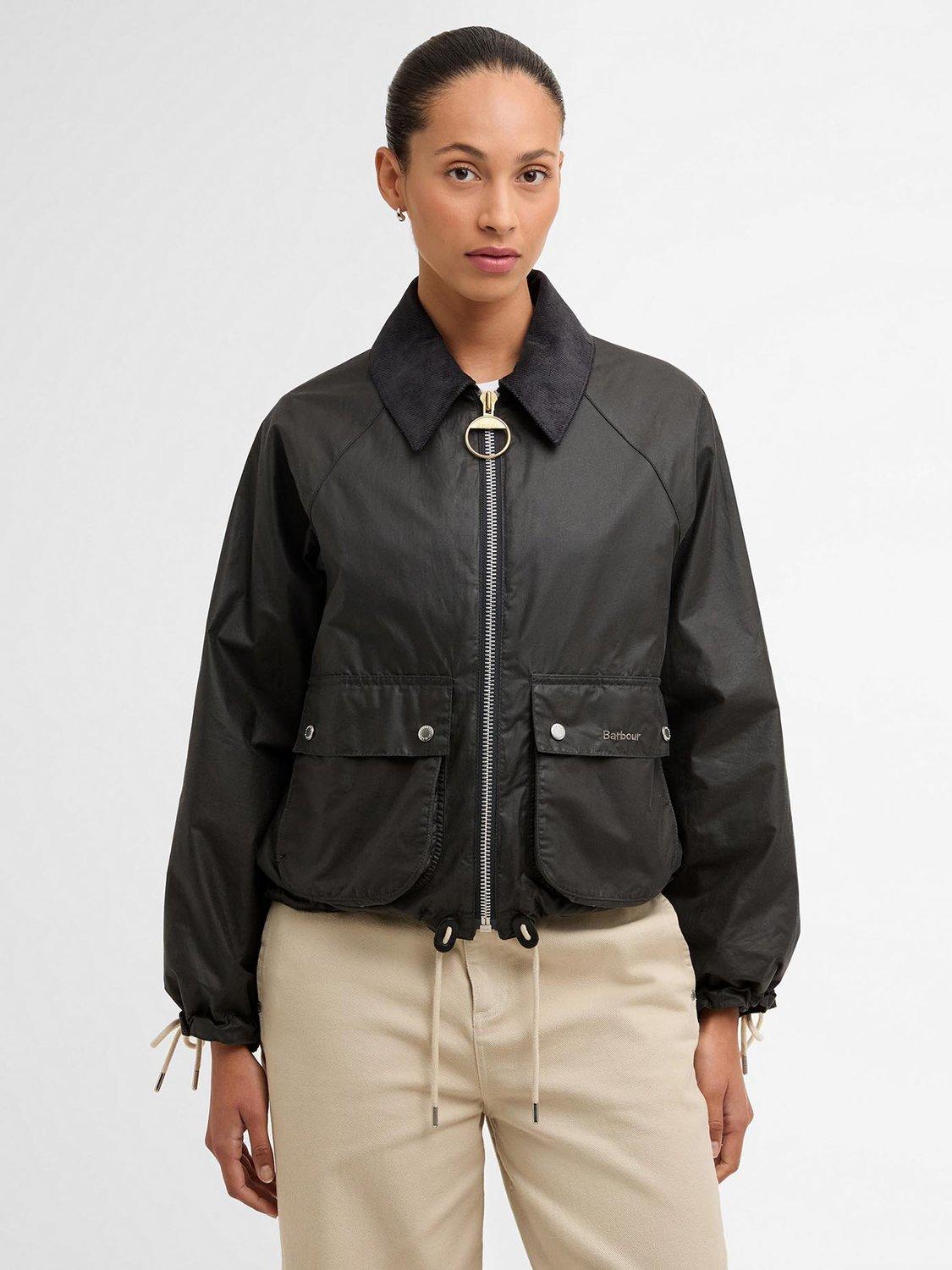 Product image 1 of 7, which shows Barbour Marron Wax Jacket, Black, 8