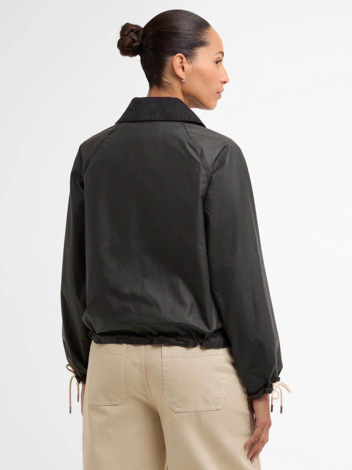 Product image 2 of 7, which shows Barbour Marron Wax Jacket, Black, 8