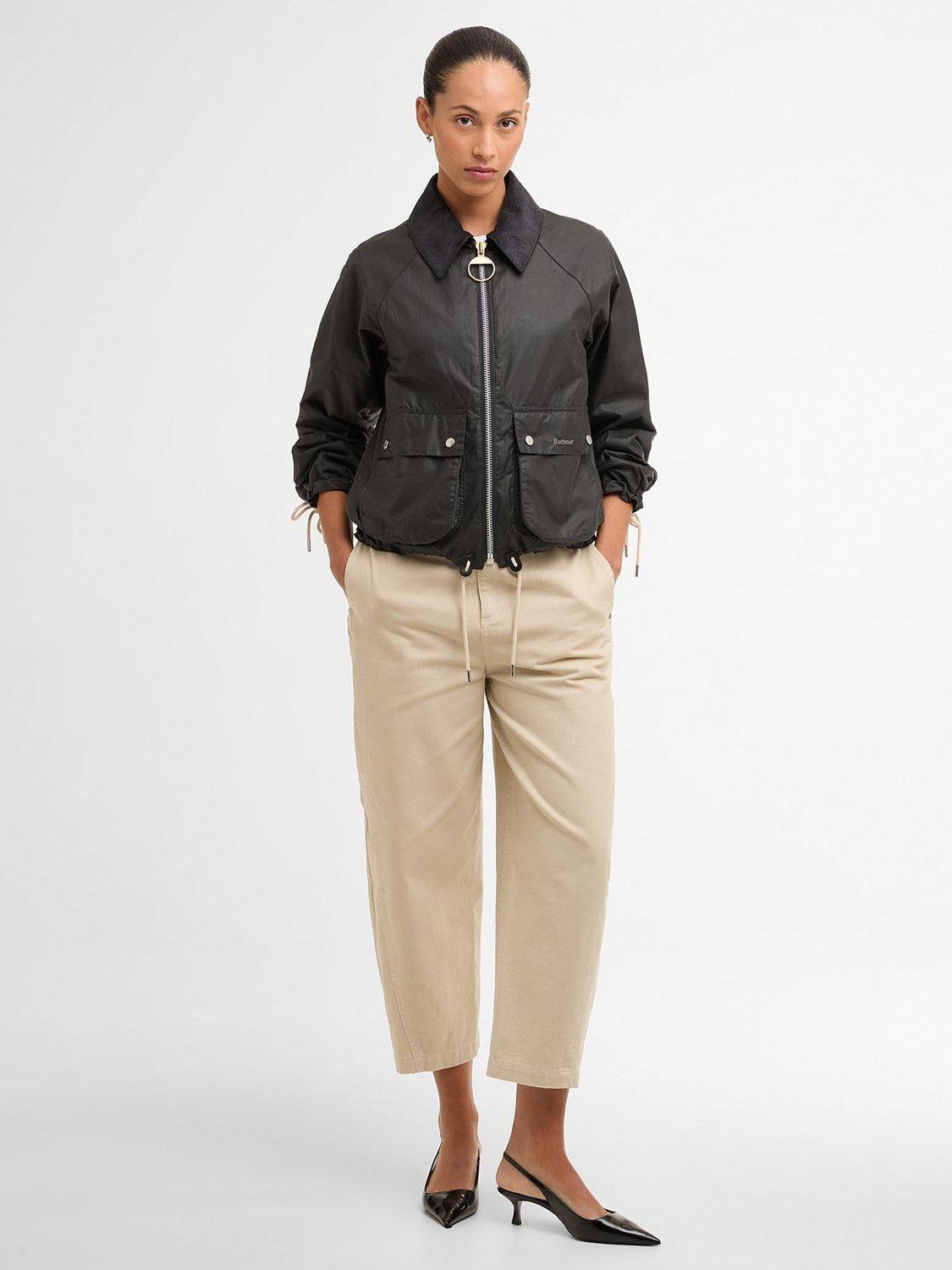 Product image 3 of 7, which shows Barbour Marron Wax Jacket, Black, 8