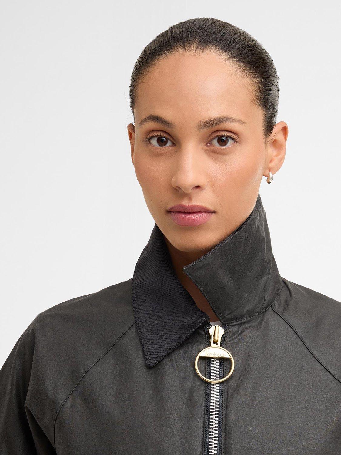 Product image 5 of 7, which shows Barbour Marron Wax Jacket, Black, 8