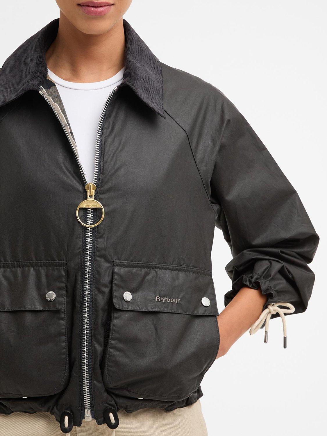 Product image 6 of 7, which shows Barbour Marron Wax Jacket, Black, 8