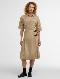 Barbour Edit Hollington Tartan Midi Skirt, Brown, Brown