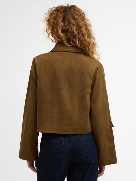 Barbour Icons Edit Dalbury Cropped Jacket, Brown - view 2, Brown