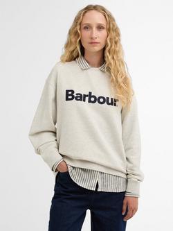 Barbour Hartland Logo Sweatshirt, Light Grey