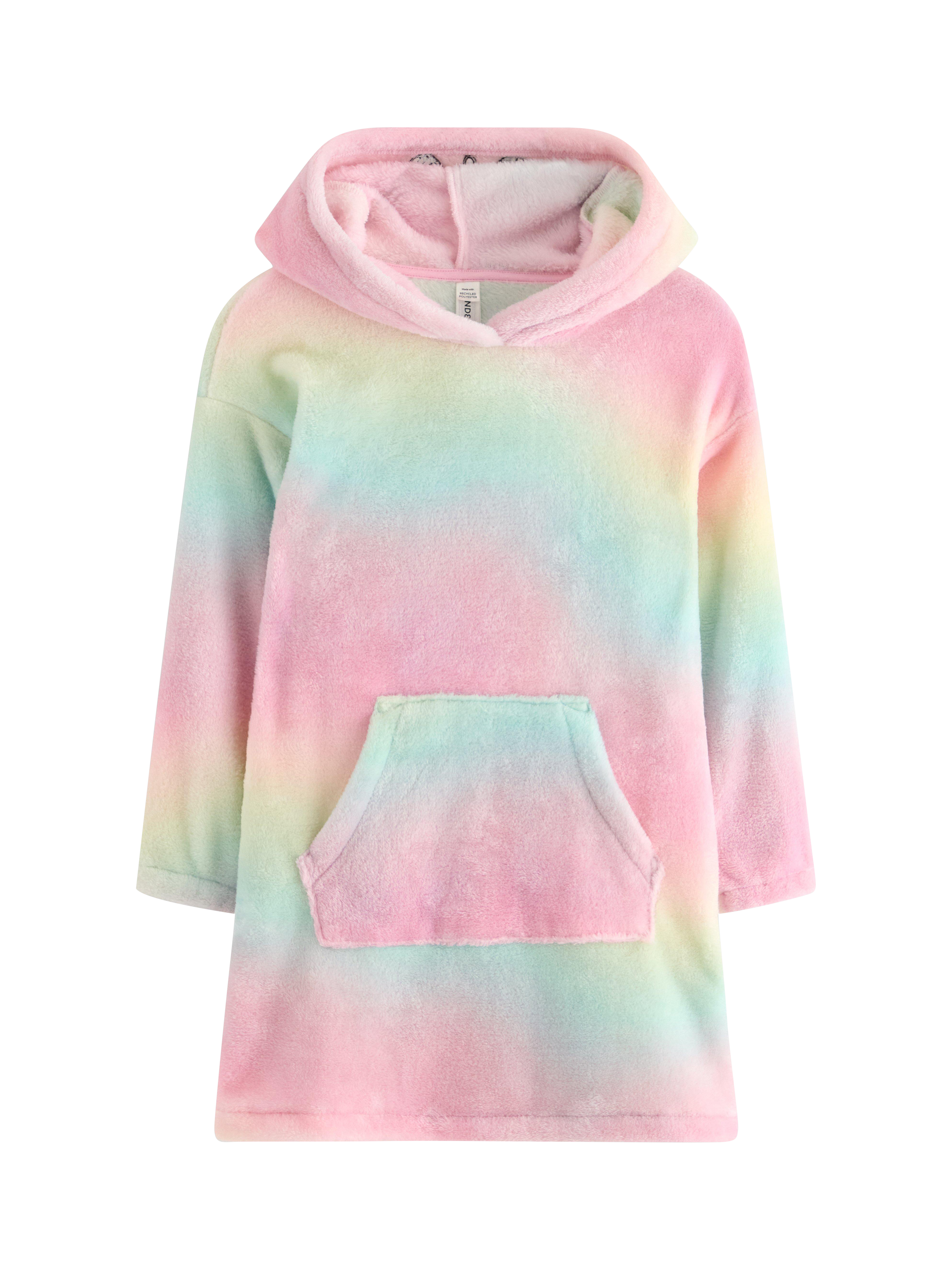 Product image 4 of 6, which shows Lindex Kids' Fluffy Oversized Hoodie Robe , Light Pink, 6-8 yrs