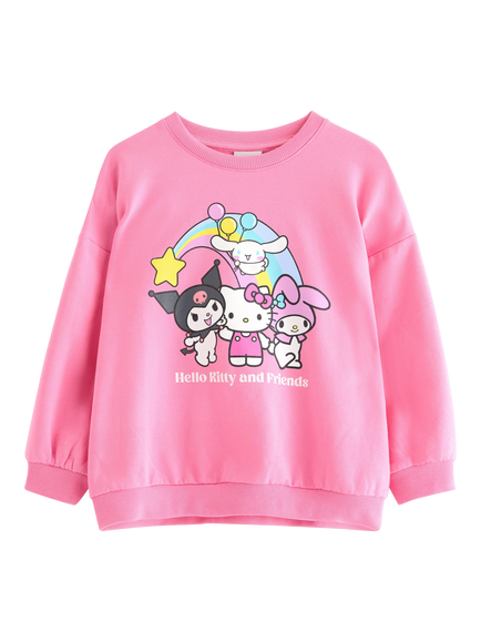 Lindex Baby's Hello Kitty And Friends Crew Neck Jumper, Pink