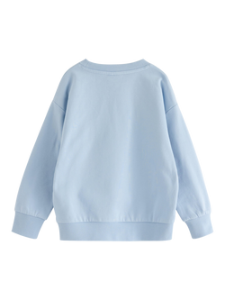 Lindex Kids' Pure Cotton Pokémon Sweatshirt, Light Blue - view 2, Light Blue