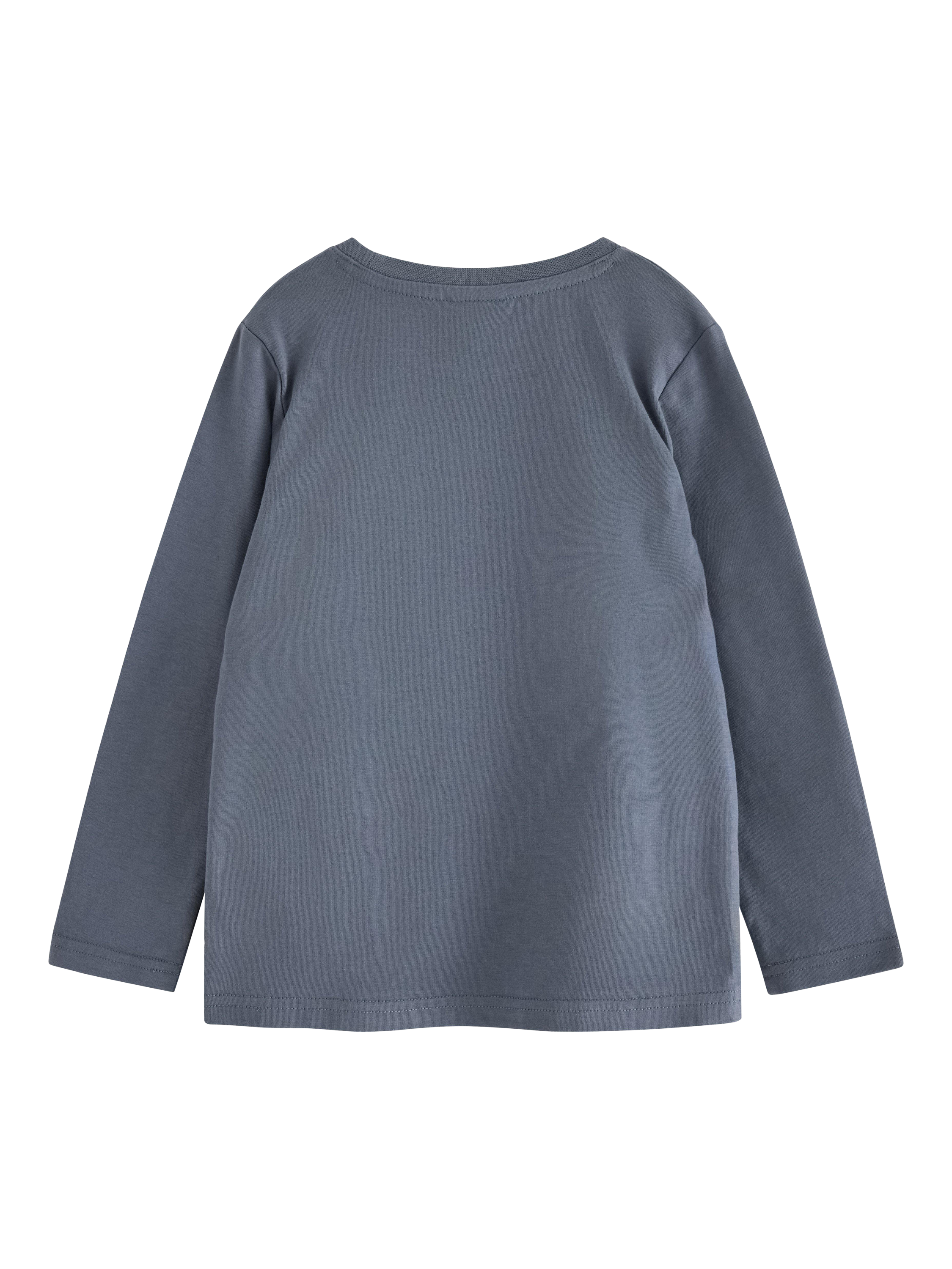 Product image 2 of 3, which shows Lindex Kids' Long Sleeve Crew Neck Top, Dark Grey, 4-5 yrs