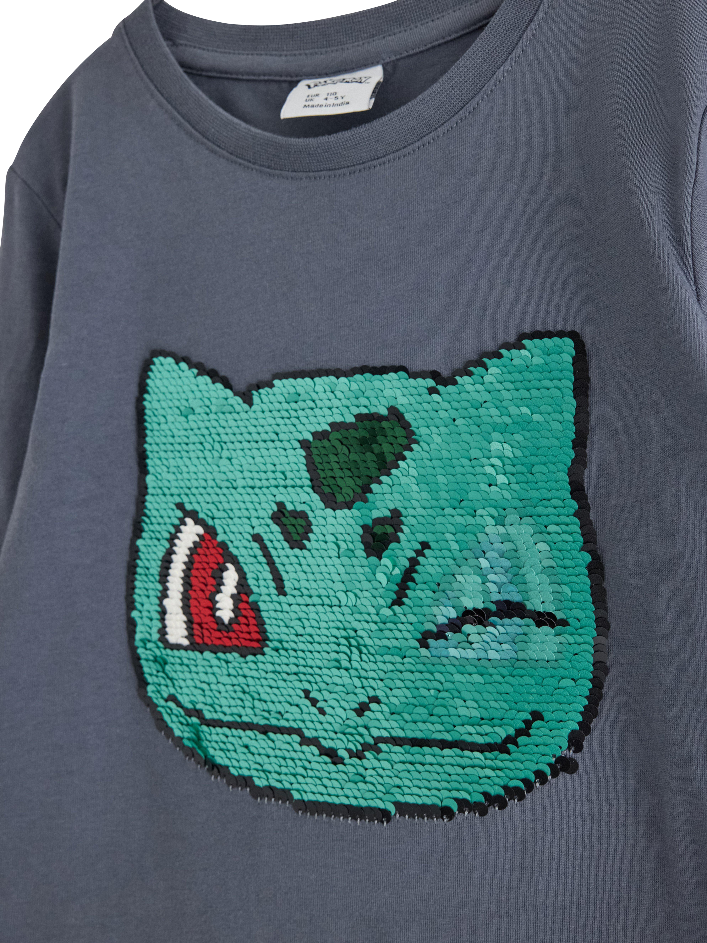 Product image 3 of 3, which shows Lindex Kids' Long Sleeve Crew Neck Top, Dark Grey, 4-5 yrs