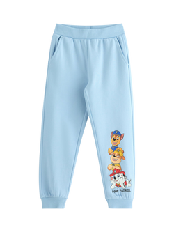 Lindex Kids' Brushed Inside Paw Patrol Trousers, Light Blue