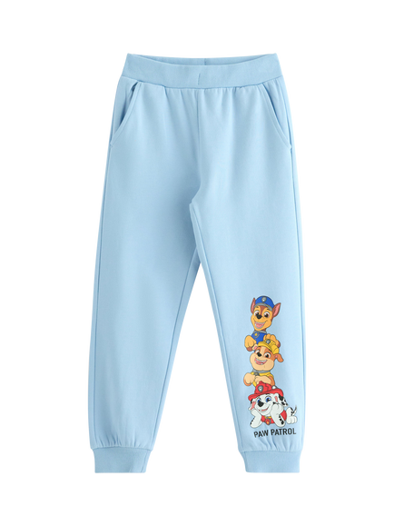 Lindex Kids' Brushed Inside Paw Patrol Trousers, Light Blue