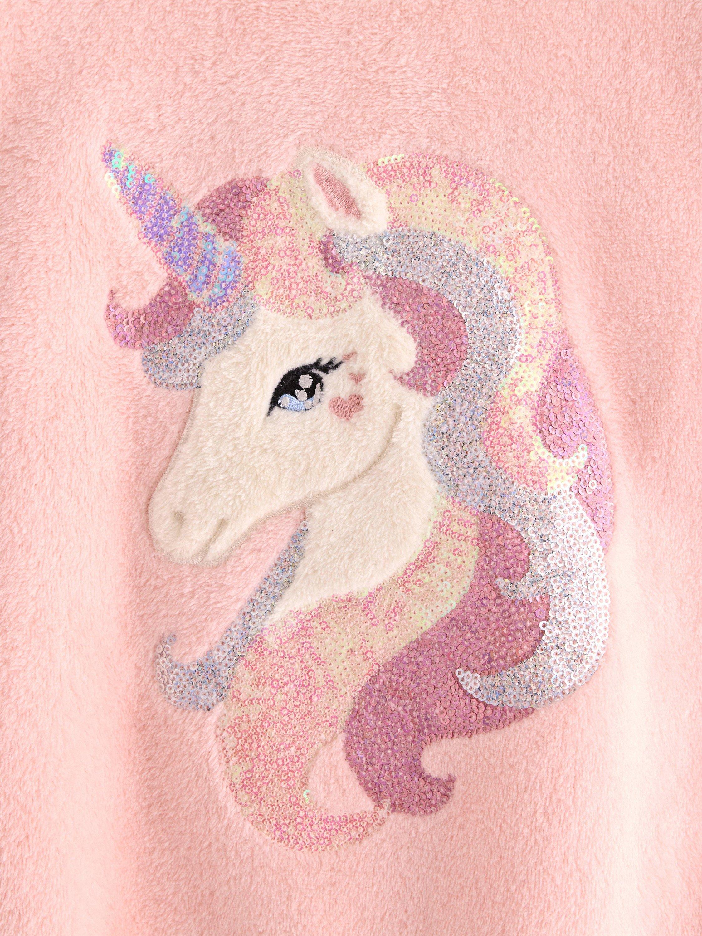 Product image 6 of 6, which shows Lindex Baby Unicorn Jumper, Light Pink, 5-6 years