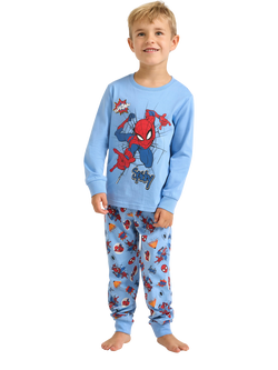 Lindex Baby Spiderman Pyjama Set, Light Blue, Light Blue