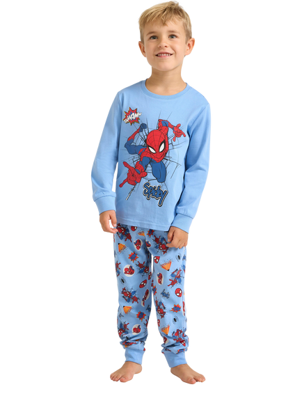 Lindex Baby Spiderman Pyjama Set, Light Blue, Light Blue