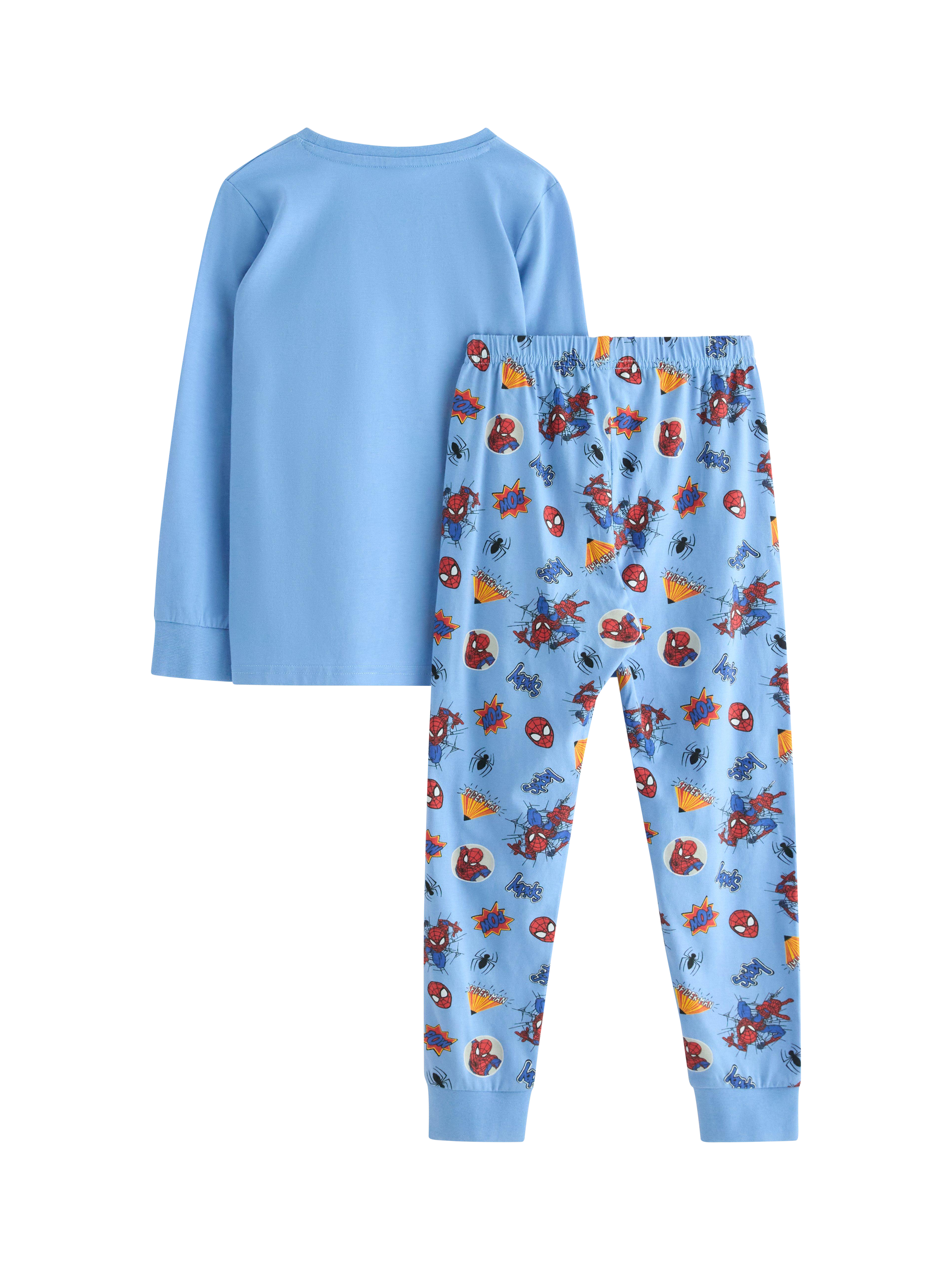 Product image 5 of 6, which shows Lindex Baby Spiderman Pyjama Set, Light Blue, 18-24 months