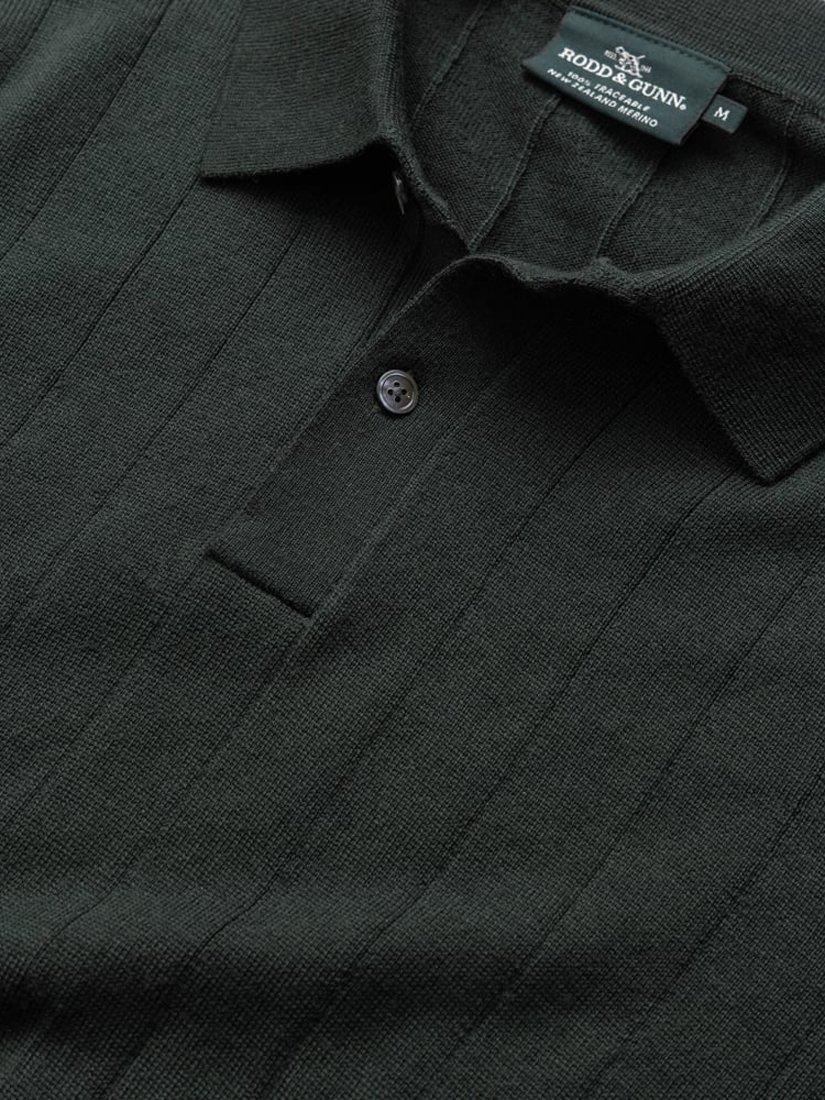 Product image 5 of 6, which shows Rodd & Gunn Murdoch Merino Wool Knit Polo Top, Forest, XS