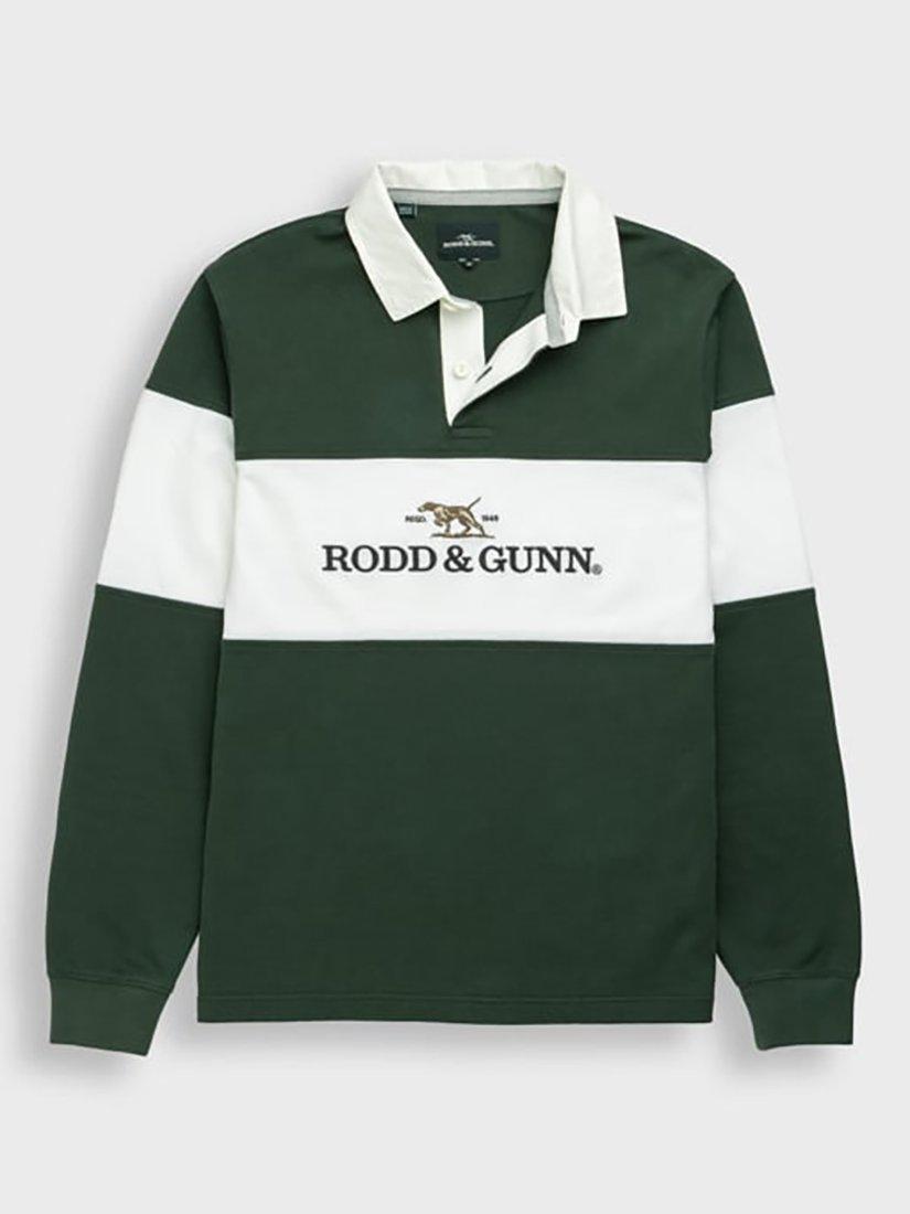 Product image 4 of 6, which shows Rodd & Gunn Foresters Rugby Shirt, Forest, XL
