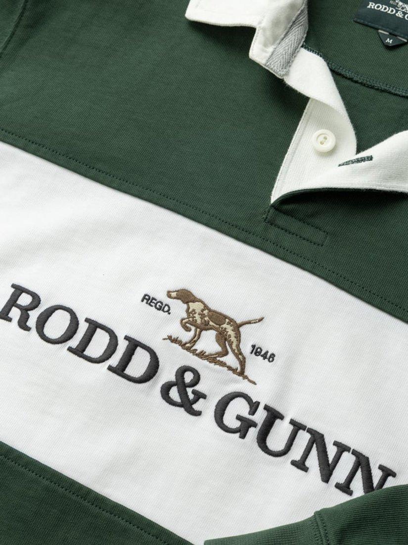Product image 5 of 6, which shows Rodd & Gunn Foresters Rugby Shirt, Forest, XL