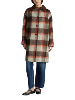 Benetton Unlined Double Wool Coat, Multi