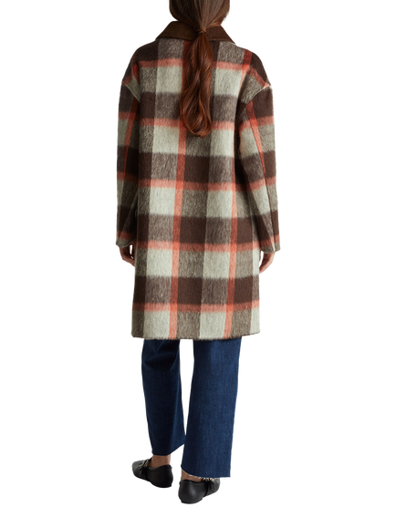 Benetton Unlined Double Wool Coat - view 2, Multi