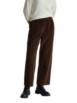 Benetton Corduroy Wide Leg Trousers, Brown