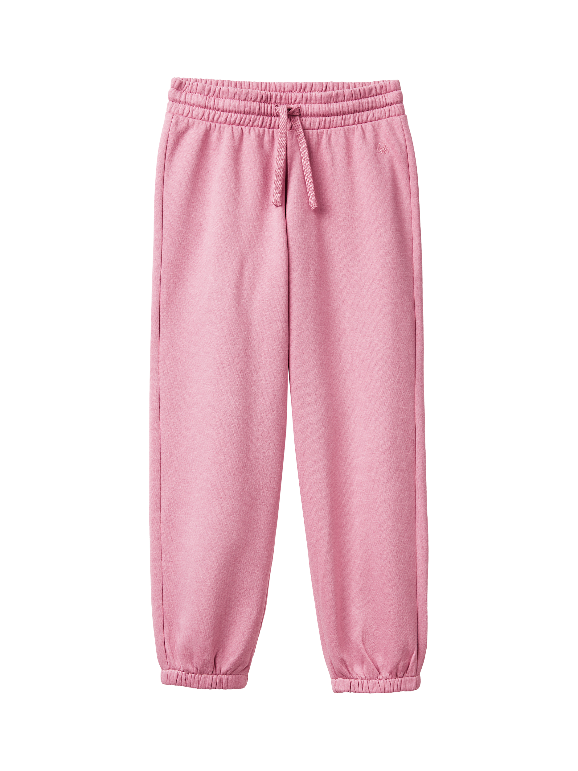 Product image 1 of 3, which shows Benetton Kids' Cotton Blend Joggers, Pink, 7-8 years