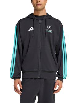 adidas Mercedes AMG Petronas Formula 1 Team DNA Full Zip Hoodie, Black, Black