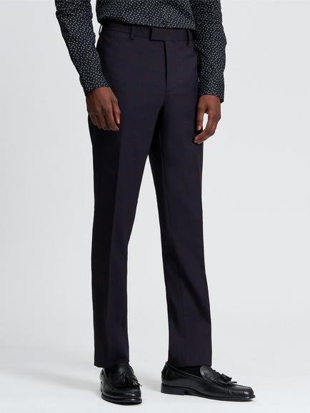 Ben Sherman Wool Blend Twill Trousers, Dark Wine, Dark Wine