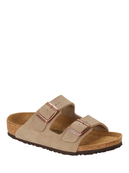 Birkenstock Kids' Arizona Suede Sandals, Taupe - view 2, Taupe