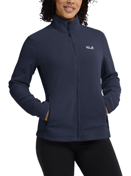 Jack Wolfskin Women's Taunus 100 Full Zip Fleece Jacket, Midnight Sky, Midnight Sky