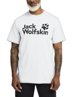 Jack Wolfskin Logo Graphic T-Shirt, White/Black, White/Black